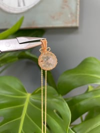 Image 5 of Gold Rutilated Quartz Sphere Crystal Necklace