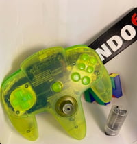 Image 1 of N64 Extreme Green w/8bitdo wireless