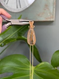Image 5 of Golden Rutile Statement Teardrop Crystal Necklace