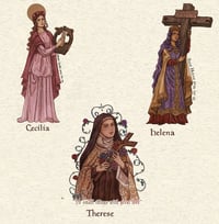 Image 3 of Female saint stickers