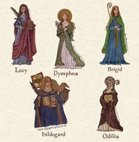 Image 2 of Female saint stickers