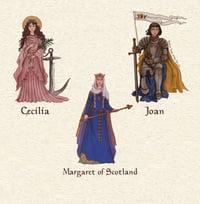 Image 4 of Female saint stickers