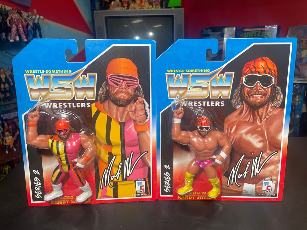 LIMITED BUNDLE OFFER: MACHO MAN RANDY SAVAGE WRESTLE-SOMETHING WRESTLERS SERIES 2 FIGURES SET OF 2