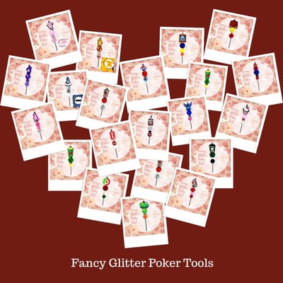 Image of Fancy Glitter Poker Tools 18 To Choose From Ready Made Ready To Ship