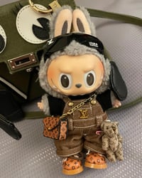 Image 2 of LABUBU LV BROWN TRENDY LEATHER SET