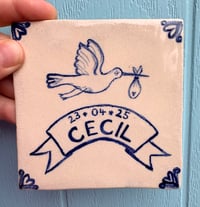 Image 1 of Personalised Baby Tile