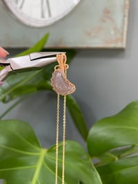 Image 3 of Gold Black Sunstone Moon Crystal Necklace