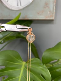 Image 2 of Gold Black Super 7 Heart Crystal Necklace