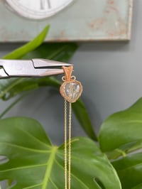 Image 3 of Gold Black Super 7 Heart Crystal Necklace