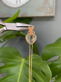 Image 4 of Gold Black Super 7 Heart Crystal Necklace