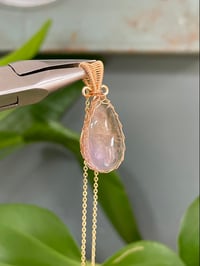 Image 1 of Gold Ametrine Teardrop Crystal  Necklace