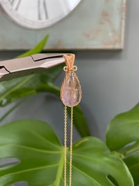 Image 2 of Gold Ametrine Teardrop Crystal  Necklace