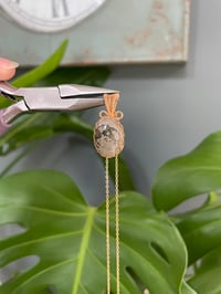 Image 4 of Gold Ocean Jasper Oval  Crystal Necklace