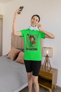 Image 2 of "Retro Fun Graphic Tee – La Vístima Unisex Crewneck T-Shirt"