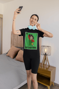 Image 4 of "Retro Fun Graphic Tee – La Vístima Unisex Crewneck T-Shirt"