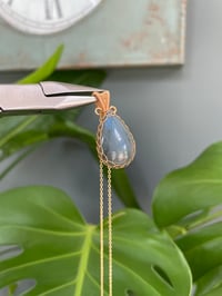 Image 3 of Gold Labradorite Teardrop Crystal Necklace