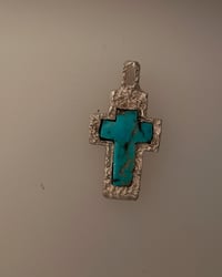 Sterling Silver Turquoise Cross