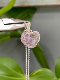 Image 1 of Silver Ametrine Heart Crystal Necklace
