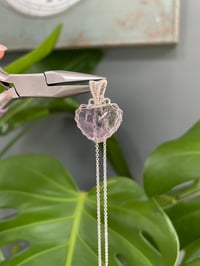 Image 3 of Silver Ametrine Heart Crystal Necklace