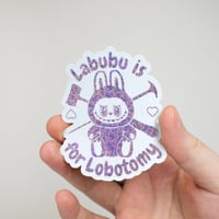 Image 1 of Labubu Glitter Vinyl Sticker