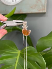 Image 5 of Silver Carnelian Moon  Crystal Necklace