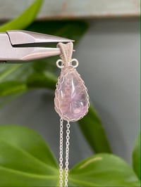 Image 1 of Silver Ametrine Teardrop Crystal Necklace