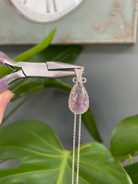 Image 3 of Silver Ametrine Teardrop Crystal Necklace