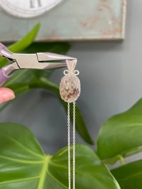 Image 4 of Silver Ocean Jasper Oval Crystal Necklace