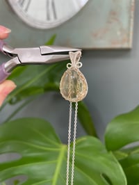 Image 5 of Silver Citrine Teardrop Crystal Necklace