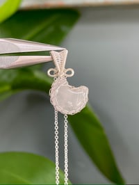Image 1 of Silver Moonstone Moon Crystal Necklace