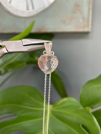 Image 2 of Silver Fire Quartz  Heart  Crystal  Necklace