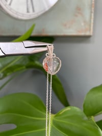 Image 3 of Silver Fire Quartz  Heart  Crystal  Necklace