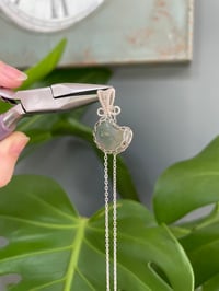 Image 4 of Silver Ocean Jasper Moon Crystal necklace