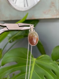 Image 3 of Silver Ocean Jasper Statement Oval Crystal Necklace