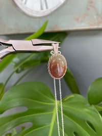 Image 4 of Silver Ocean Jasper Statement Oval Crystal Necklace