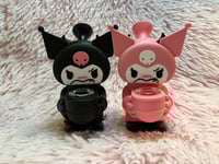 Image 4 of 5.5" Kuromi Silicone Water Pipe Bubbler Shisha Bong 