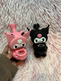 Image 10 of 5.5" Kuromi Silicone Water Pipe Bubbler Shisha Bong 