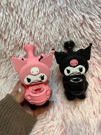 Image 11 of 5.5" Kuromi Silicone Water Pipe Bubbler Shisha Bong 