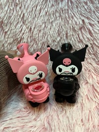 Image 16 of 5.5" Kuromi Silicone Water Pipe Bubbler Shisha Bong 