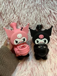 Image 9 of 5.5" Kuromi Silicone Water Pipe Bubbler Shisha Bong 