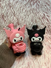 Image 17 of 5.5" Kuromi Silicone Water Pipe Bubbler Shisha Bong 