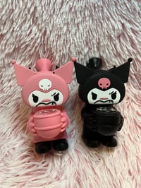 Image 15 of 5.5" Kuromi Silicone Water Pipe Bubbler Shisha Bong 