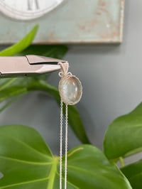 Image 3 of Silver Garden Quartz Oval Crystal Necklace
