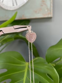 Image 3 of Silver  Ocean  Jasper Heart Crystal Necklace