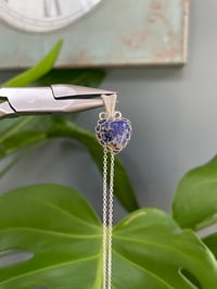 Image 3 of Silver Lapis Lazuli Heart Crystal Necklace