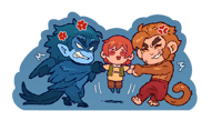 the howler's captive trio sticker