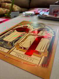 Image 3 of DROP 2B Merch: 8.5" x 11" B-grade Foil Prints (Red, Gold)