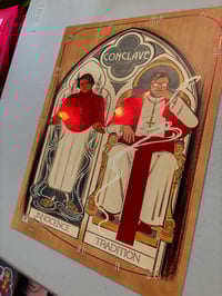 Image 4 of DROP 2B Merch: 8.5" x 11" B-grade Foil Prints (Red, Gold)