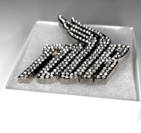 Image 2 of Angel Wing Logo "Classic Crystal Buckle" - Silver Buckle (Belt Add On)