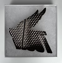 Image 3 of Angel Wing Logo "Classic Crystal Buckle" - Silver Buckle (Belt Add On)